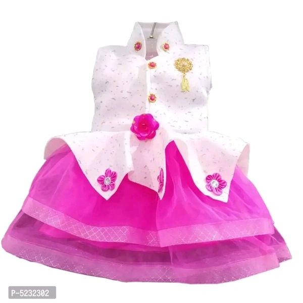 GTF Store Delivery Free Kids Girls Net Designer Frock - 18-24 Month