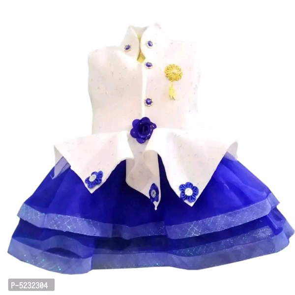 GTF Store Delivery Free Kids Girls Net Designer Frock - 18-24 Month