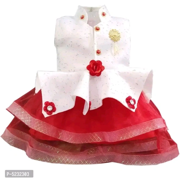 GTF Store Delivery Free Kids Girls Net Designer Frock - 18-24 Month