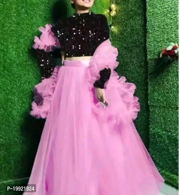 KHODIYAR CREATION Delivery Free Stylish Net Lehenga Cholis For Women - 10-12 Years