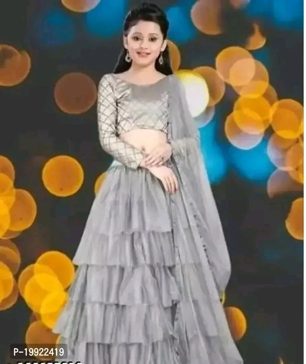 KHODIYAR CREATION Elegant Net Lehenga Cholis For Girls