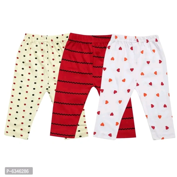 NAIRA CREATION Cotton Printed Leggings For Girls Kids Pack of 3