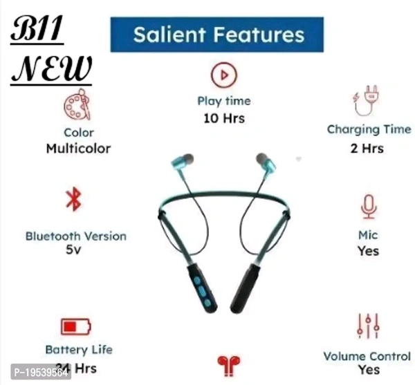 TANU ENTERPRISES  LICHEN Wireless Bluetooth Headphone with mic Bluetooth Headset - Multicolor