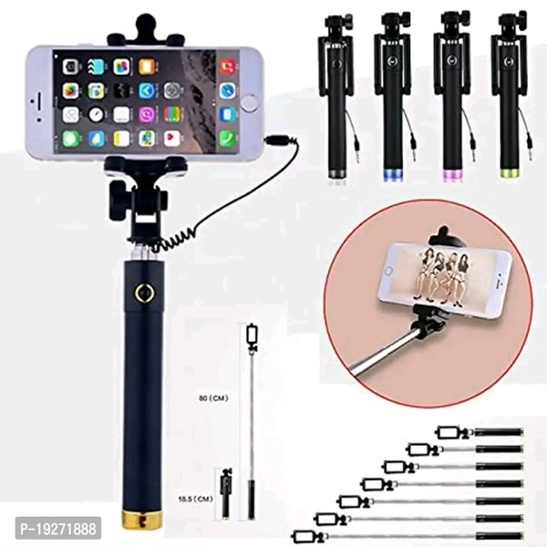 SHIVVANG ENTERPRISE  Selfie Stick for Mobile for clicking Photos Making Video with Attached AUX Cable
