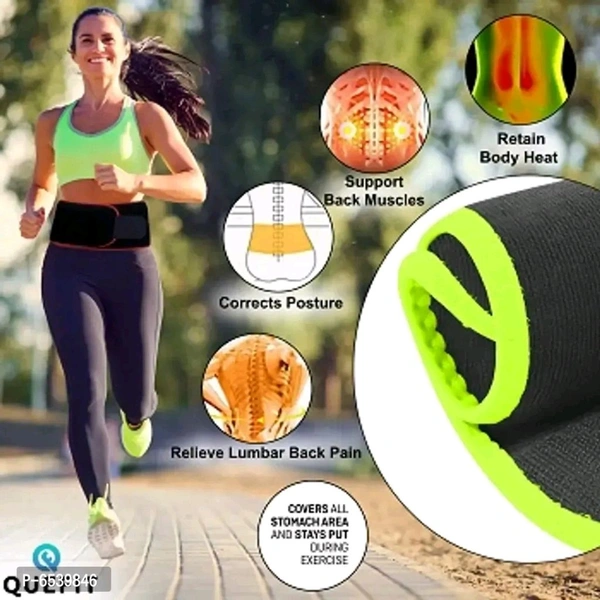 QUEWIN PRODUCT PRIVETE LIMETED  Quefit Sweat Slim Belt for Men and women ( Pack of 1) ( Florescent green )