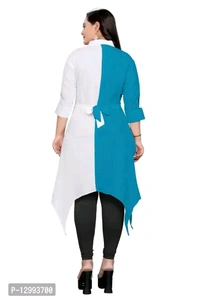 VISHVA FASHION  New Knee Length Shirt Collar Cotton Crep Febric Kurti for Girl's Women's - XL