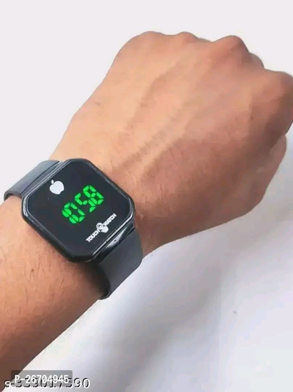 KRIPA ENTERPRISES Trendy Black Colour Touch Sensor Digital Watch for Unisex Girls n Boys