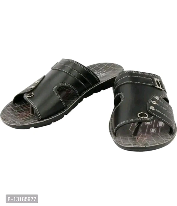 NARAYAN ENTERPRISES Black Sandals   Floaters For Men - 7
