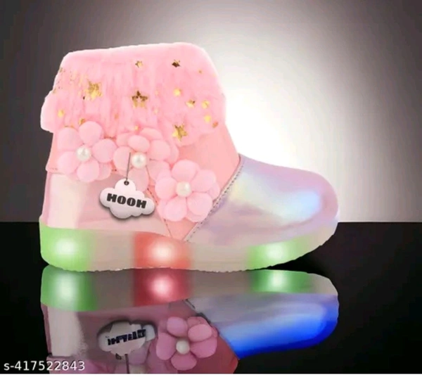 Cutewalk  Shiny Attractive  Girls skin friendly breathable Shoes for Summer and Winter with Led Lighting, (Light