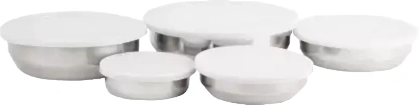Aja Steel Products Free Delivery  ₹257 WCP AJA STEEL Stainless Steel Utility Container - (Pack of 5, White) Z-2123778 RN
