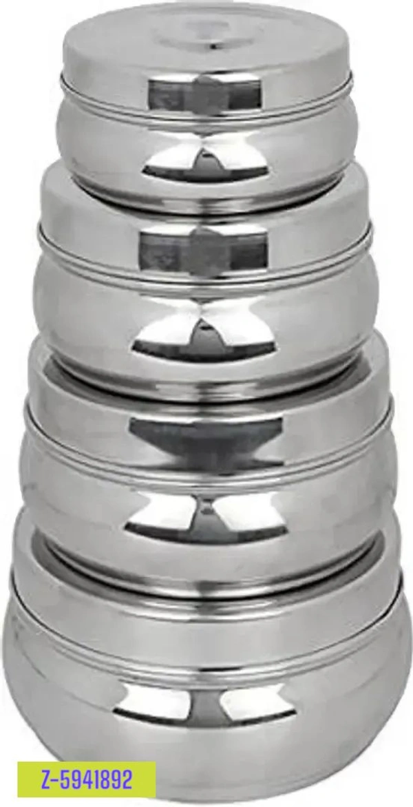 Aja Steel Products Free Delivery  ₹295 WCP stainless steel jar set of 4 pieces with steel airtight lid