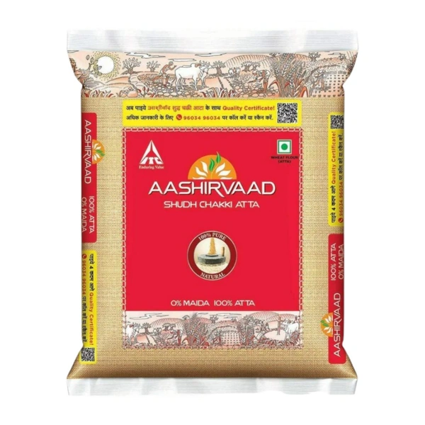 Zfsan Free Delivery  ₹37 Ashirwad  Frees Chakki Atta JM 45 - 5 Kg