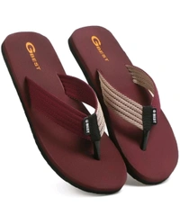 LAXMI ENTERPRISES Free Delivery  ₹ 117 WCP Man Slippers zujcrg M 235 - 10, Yellow Maroon