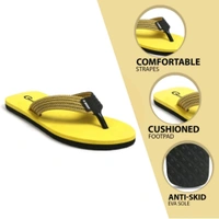 LAXMI ENTERPRISES Free Delivery  ₹ 117 WCP Man Slippers zujcrg M 235 - 10, Yellow Maroon