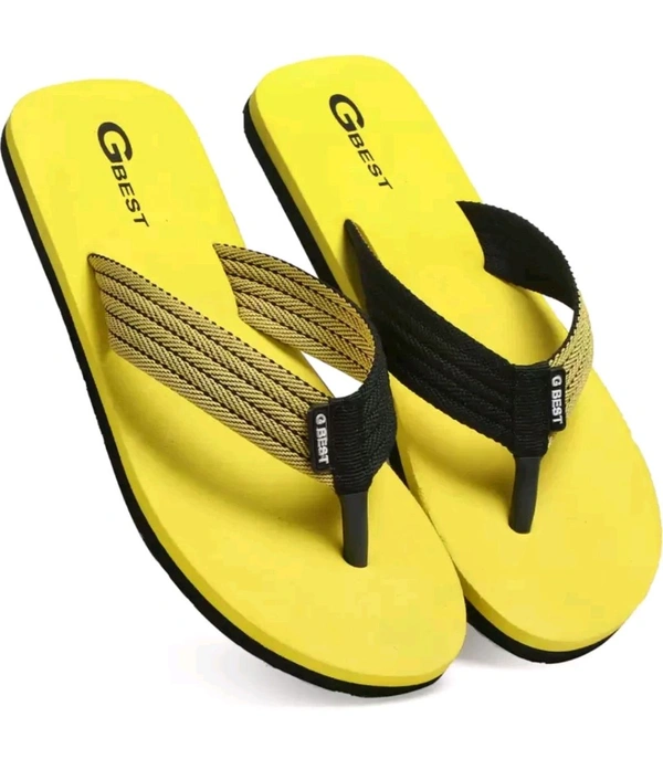 LAXMI ENTERPRISES Free Delivery  ₹ 117 WCP Man Slippers zujcrg M 235 - 9, Yellow Maroon