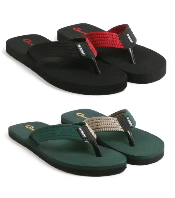 LAXMI ENTERPRISES Free Delivery  ₹ 117 WCP Man Slippers zujcrg M 235 - 7, Green Black