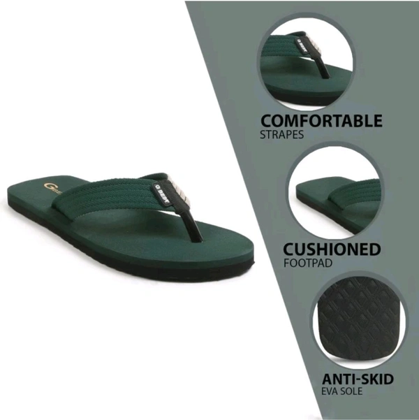 LAXMI ENTERPRISES Free Delivery  ₹ 117 WCP Man Slippers zujcrg M 235 - 7, Green Black