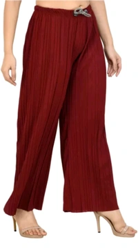 PIWorld,Delhi Free Delivery  ₹255 WCP Women Wrinkle Palazzo (Pack of 2) yfvkhf M - 259 - Yellow & Red, Free