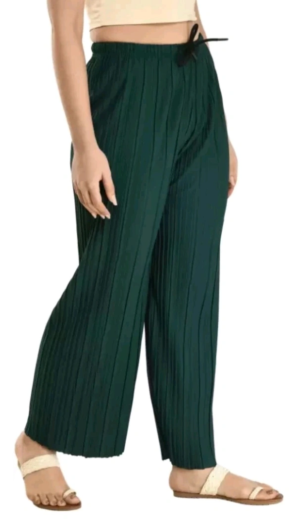 PIWorld,Delhi Free Delivery  ₹255 WCP Women Wrinkle Palazzo (Pack of 2) yfvkhf M - 259 - Green & White, Free