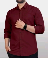 COCO MAPLE Free Delivery  ₹298 WCP Men Solid Casual Formal Shirt hvrcq4 M 335 - Maroon, L