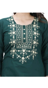 PRIYA FASHION Free Delivery  ₹315 WCP Women Kurtis gfs3n8 M 340 - Pine Green, M