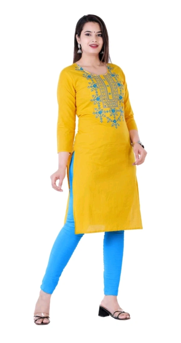 PRIYA FASHION Free Delivery  ₹315 WCP Women Kurtis gfs3n8 M 340 - Yellow, L