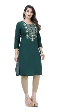 PRIYA FASHION Free Delivery  ₹315 WCP Women Kurtis gfs3n8 M 340 - Pine Green, XL