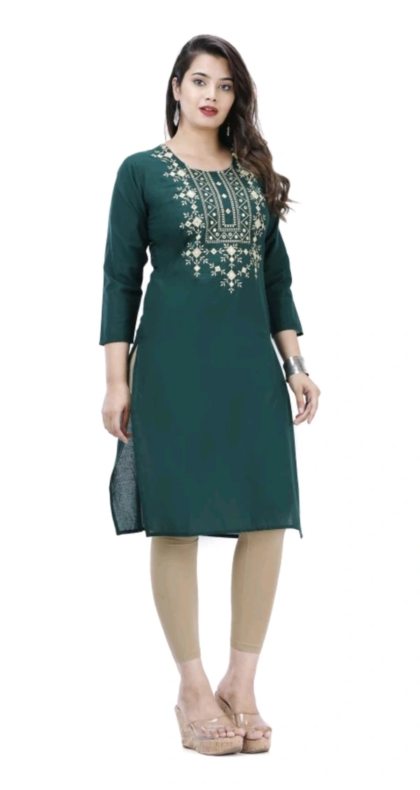 PRIYA FASHION Free Delivery  ₹315 WCP Women Kurtis gfs3n8 M 340 - Pine Green, XL