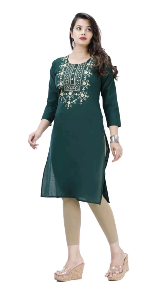 PRIYA FASHION Free Delivery  ₹315 WCP Women Kurtis gfs3n8 M 340 - Pine Green, XL