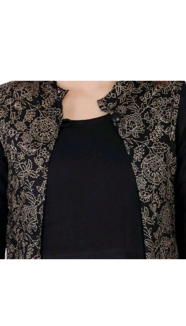 ARYA FASHION Free Delivery  ₹433 WCP Women Ethnic Jacket 2bakdx M 400 - Black, L