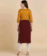 DSK Studio  ₹266 WCP Women Self Design Kurta y4ff86 M 213 - Maroon - Yellow, S