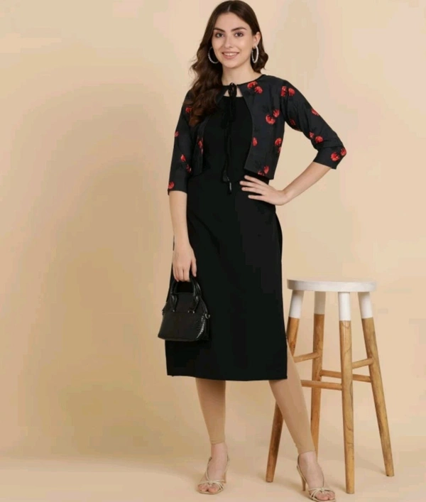 DSK Studio  ₹266 WCP Women Self Design Kurta y4ff86 M 213 - Black - Grey, L