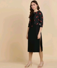 DSK Studio  ₹266 WCP Women Self Design Kurta y4ff86 M 213 - Black - Grey, L