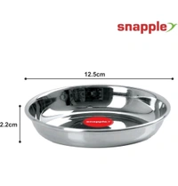 #28 Free Delivery  ₹34 WCP Snapple Classic Small Steel Halwa Plate (Set of 12) thjg5t  M 84