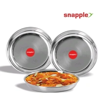 #28 Free Delivery  ₹34 WCP Snapple Classic Small Steel Halwa Plate (Set of 12) thjg5t  M 84