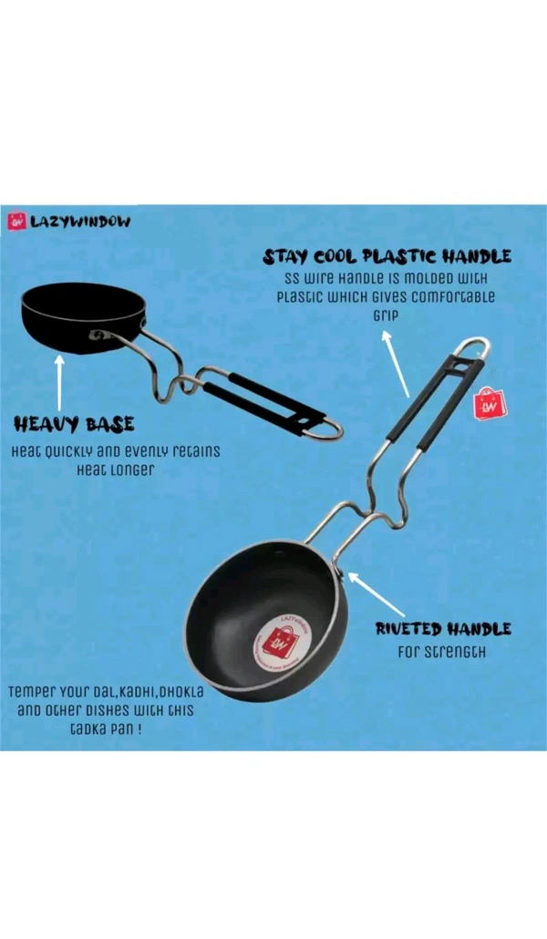 LAZYwindow Free Delivery  ₹95 WCP Essential Iron Tadka Pan v4d8ma M 155