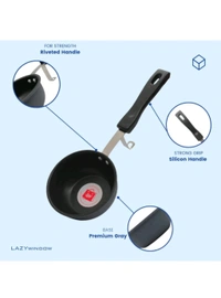 LAZYwindow Free Delivery  ₹100 WCP Premium Quality Nonstick Frying Tadka Pan px85c1 M 172