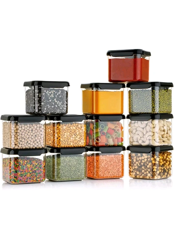KRISHAN INDUSTRIES Free Delivery  ₹36 WCP Unbreakable Air Tight Plastic Kitchen Container - 500ml Silver Grocery Container nawnlc M 34
