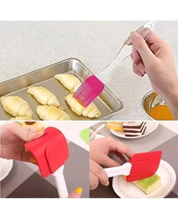 OMORTEX PRODUCTS  ₹213 WCP Kitchen Tool Set, Blender Stainless Steel Bhaji Masher, Whisk, Spatula & Brush (Pack of 5) happbs M 230