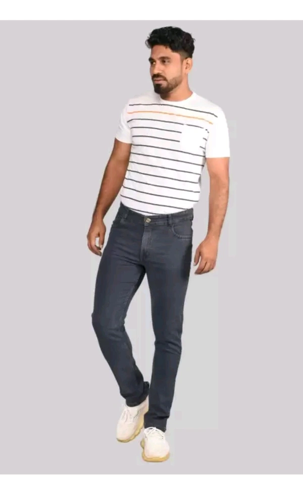 VARDHAMAN FASHIONFAB PVT LTD Free Delivery  ₹485 WCP Slim Men Jeans cmeiqu M 600 - Dove Gray, 30