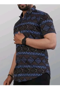 ₹177 WCP Casual Printed Shirt For Men mo4tl9 M 259 - Blue Black, XL