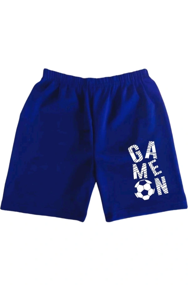 AMAZEE FASHION Free Delivery  ₹100 WCP Shorts For Boys Sports Printed Lycra Blend (Pack of 2) 7bmp8m M 135 - Meroon - Royal Blue, 4-5 Years