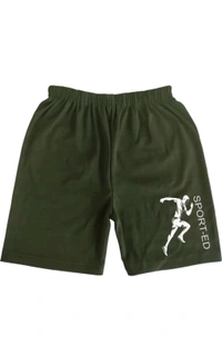 AMAZEE FASHION Free Delivery  ₹100 WCP Shorts For Boys Sports Printed Lycra Blend (Pack of 2) 7bmp8m M 135 - Black - Olive Green, 7-8 Years