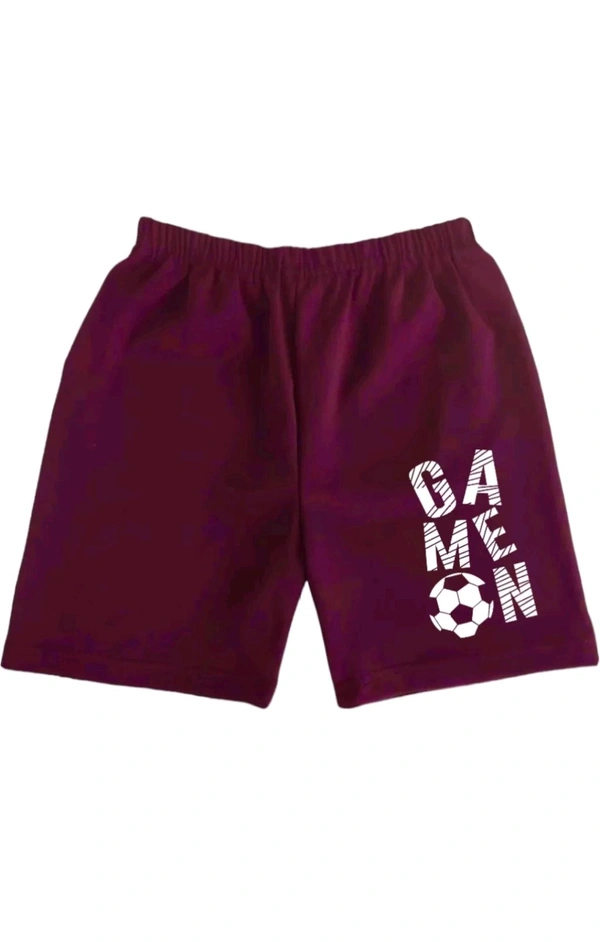 AMAZEE FASHION Free Delivery  ₹100 WCP Shorts For Boys Sports Printed Lycra Blend (Pack of 2) 7bmp8m M 135 - Meroon - Royal Blue, 9-10 Years