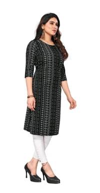 KETAKI FASHION  ₹145 WCP Women Printed Kurtis (Pack of 2)  izjzqq M 147 - Black - Dark Blue, M