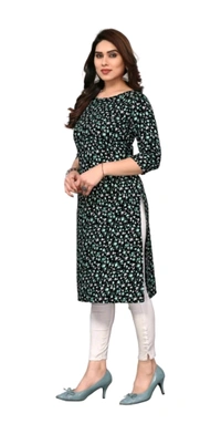 KETAKI FASHION  ₹145 WCP Women Printed Kurtis (Pack of 2)  izjzqq M 147 - Black - Sky Blue, L