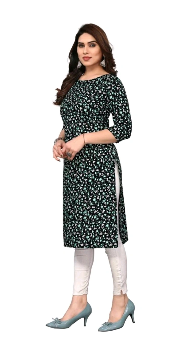 KETAKI FASHION  ₹145 WCP Women Printed Kurtis (Pack of 2)  izjzqq M 147 - Black - Sky Blue, L