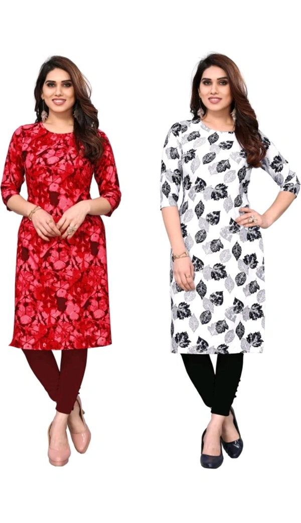 KETAKI FASHION  ₹145 WCP Women Printed Kurtis (Pack of 2)  izjzqq M 147 - Red - White 94-93, XXL