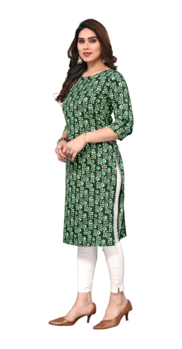 KETAKI FASHION  ₹145 WCP Women Printed Kurtis (Pack of 2)  izjzqq M 147 - Green - Maroon 54-53, L