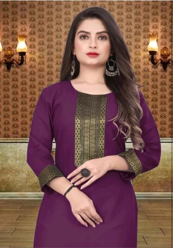 VISVA EXPORT  ₹333 WCP Women Solid Kurta (Multicolour) s074gy M 316 - Purple, XXL